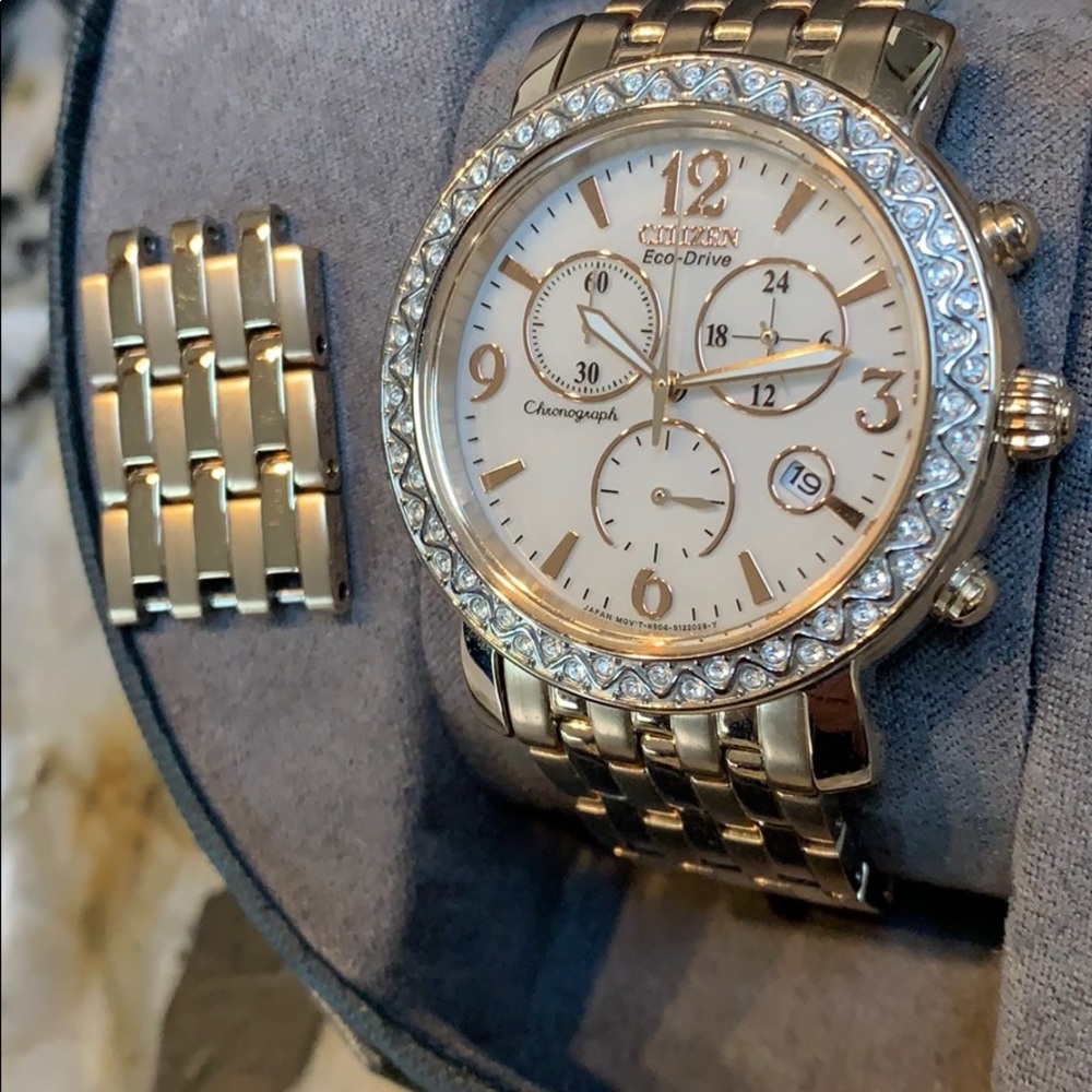 Citizen Eco-Drive Chronograph Gold Tone Watch